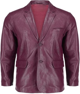Vestes en cuir pour hommes de haute qualité Designs élégants à manches longues sur la fabrication directe de tissus en toile économique - Product Image 1