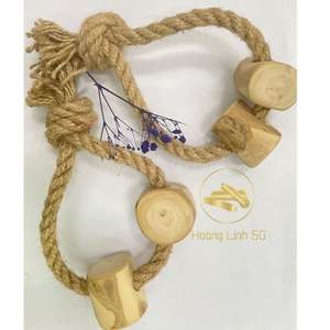 Jouet pour chien écologique et durable en bois de café naturel avec corde, fabriqué au Vietnam, sans danger pour les chiens, par HOANG LINH SG - Product Image 6
