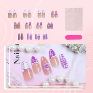 <span class=keywords><strong>Faux</strong></span> <span class=keywords><strong>ongles</strong></span> artificiels 3D réutilisables 24pcs Vente en gros Amande Haute qualité Personnalisé <span class=keywords><strong>Faux</strong></span> <span class=keywords><strong>ongles</strong></span> ABS français pour salon d'art des <span class=keywords><strong>ongles</strong></span> - Product Image 2