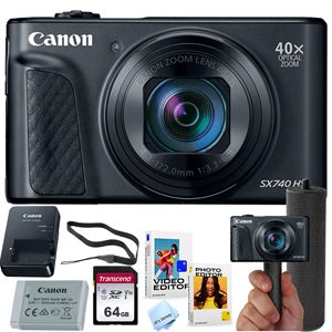 40MP Compact Vlogging Digital <b>Camera</b> with 4K Resolution and 64GB Memory Card <b>Stabilizing</b> Feature - Product Image 3