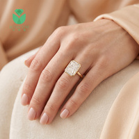 Bague solitaire classique Betterstar en diamant de laboratoire taille radiant, or jaune 18 carats, 3 carats D VVS, certifiée IGI, unisexe, pour fiançailles