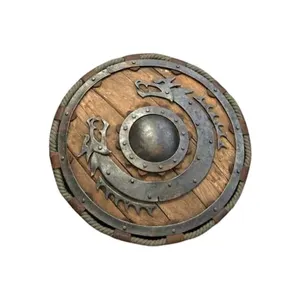 Personalizado vikingo Ragnar auténtico Loth escudo batalla desgastado Medieval hecho a mano diseño metal, madera vikingo escudo