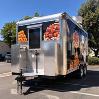 Remorque alimentaire entièrement équipée pour la vente de pâtisseries, boissons et en-cas, camion de cuisine commerciale mobile