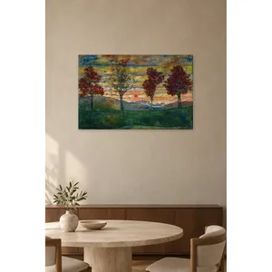 Fida Egon Schiele Quatre arbres au coucher du soleil Impression sur toile - Product Image 2