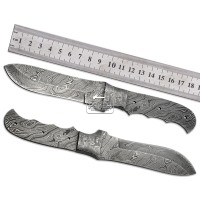 Lames de couteau en acier Damas, 95 mm, 58-62 HRC, DD-BB-1546, faites à la main, vente en gros, pour la chasse et le bushcraft, 192 couches torsadées