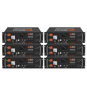 Rich Solar Alpha 5 Pro 51.2V 5120 Wh Lityum İyon Pil Paketi 6'lı Paket Sunucu Rafı Her Biri - Product Image 3