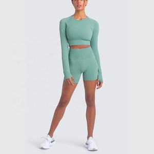 Mallas de compresión de Yoga de cintura alta, conjunto de Yoga para mujer, último estilo de tendencia, conjunto de Yoga cómodo transpirable - Product Image 5