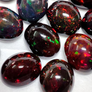 Lot de cabochons d'opale noire éthiopienne de qualité d'exportation Welo Opal Making Jewelry Multi Flashy Fire Welo Loose Black Opal Bulk OEM - Product Image 5