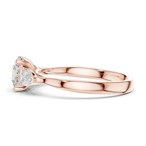 Bague de fiançailles à trois pierres en diamant de laboratoire 1,5 carat pour femme, clarté VVS-VS EF, or 18 carats, 14 carats, 10 carats et argent 925, moissanite - Product Image 4