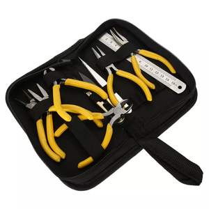 9pcs Professional DIY Jewelry Pliers Tools Kit New Condition Flat Bent Nez Pliers - Product Image 5