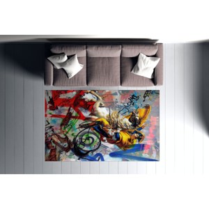 Grand tapis, tapis populaire, tapis de décoration de bureau, cadeau pour lui, tapis Banksy, tapis fin non tissé - Product Image 3