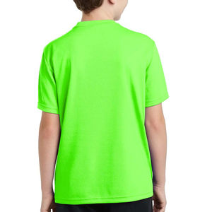 เสื้อยืดแขนสั้นผ้าคอตตอน100% ดีไซน์ว่างเปล่าสำหรับกีฬาและชุดวิ่งของเด็กผู้ชาย - Product Image 2