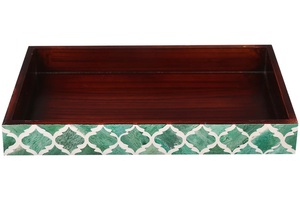 Handcrafted Bone Resin Inlay Wooden Serving <b>Tray</b> Custom Design for Luxury Home <b>Kitchen</b> Accessories and Gift Sets - Product Image 3