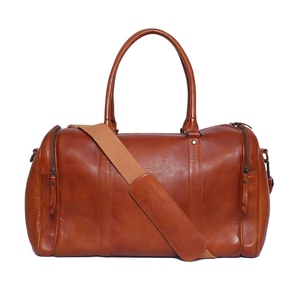 Vintage Leather Duffle Bag Handmade Travel Overnight Bag for Men and Women With Adjustable Shoulder Strap - Product Image 4