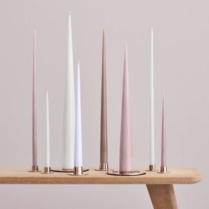 Bougeoirs coniques en laiton doré vintage pour mariage et noël lumières de table décoration bougies coniques faites à la main - Product Image 5