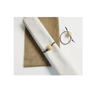 Wooden Beads Napkin Holder Set Handmade Rope Tassel Beads Napkin Ring for Party and Home Table Decoration items - Product Image 2