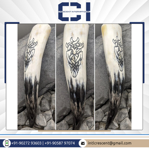 Corne à boire Viking naturelle faite à la main de marque personnalisée de haute qualité Techniques polies Prix de gros Artisanat naturel - Product Image 4