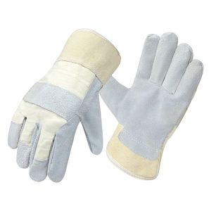 Guantes de trabajo de cuero dividido de piel de vaca de calidad superior, seguridad Industrial suave de larga duración para goma de soldadura canadiense Rigger - Product Image 1