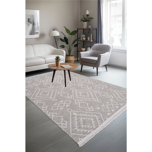 Alfombra gris de chenilla tejida a rayas, lavable, de 7 mm, poliéster y algodón, antideslizante, Turquía, venta al por mayor, tamaño personalizado, OEM, ODM, marca privada - Product Image 6