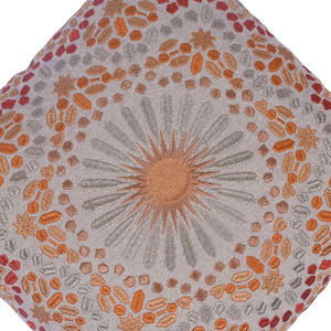 ปลอกหมอนอิงตกแต่งแบบดั้งเดิม100% โพลีเอสเตอร์สีส้มงานปักลายดวงอาทิตย์ขนาด45X45ซม. ที่ปิดด้วยเชือกป้องกันแบคทีเรียป้องกันรังสียูวี - Product Image 4