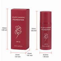 Base de Maquillaje que Cambia de Color, Ajusta Automáticamente la Base Líquida para Mujeres, con SPF 50, Hidratación Profunda y Refina los Poros