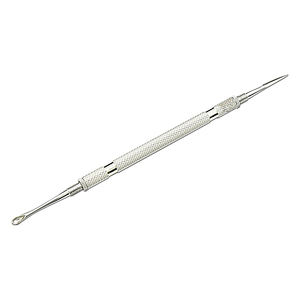 Extracteur professionnel UBI double extrémité en acier au carbone de 18,5 cm pour l'acné, les points noirs et les points blancs – Aiguille faciale anti-acné - Product Image 1