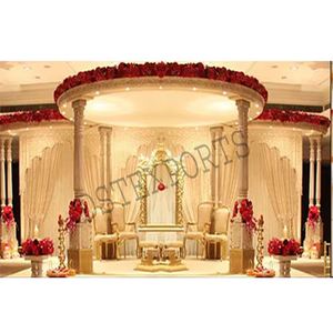 Magnifique mandap de mariage à double poteau, élégant mandap indien à deux piliers, dernier mandap de mariage à double poteau en FRP, Melbourne - Product Image 1