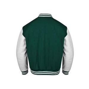 Manufacturer Custom Guanine Cowhide Leather Sleeve Embroidery Heavy Wool Body Baseball Jackets Streetwear Varsity Jackets - Product Image 3