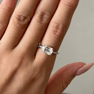 Anillo de compromiso de mujer de moissanita de corte brillante redondo de 2,2 quilates de alta calidad 14K blanco/amarillo/chapado en oro rosa precio al por mayor - Product Image 3