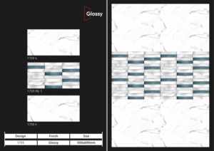 classic modern 300x600mm ceramic wall <b>tiles</b> for bathroom kitchen glossy matt sugar carving finish interior wall design lux - Product Image 5