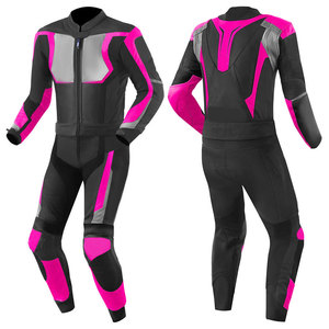 Traje de Motociclismo de Manga Larga para Hombre, Diseño Color Block Negro y Rosa, Transpirable, para Todas las Temporadas, para Adultos - Product Image 1