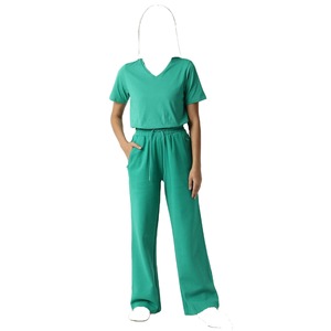 กางเกงผ้าแคนวาสทรงขากว้างสำหรับผู้หญิง คุณภาพพรีเมียม เนื้อผ้านุ่ม สัมผัสนุ่มสบาย 100% ผ้าฝ้าย - Product Image 2