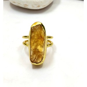 SOUMYA CREATIONS Bague unisexe en laiton plaqué or rose, style décontracté, avec améthyste naturelle sertie clos, idéale pour un cadeau - Product Image 3
