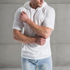 Sudaderas con capucha informales de invierno para hombre, Color sólido, 100% algodón, forro polar, ajuste Regular, secado rápido y transpirable, bolsillo ecológico de alta calidad - Product Image 1