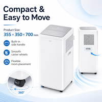 Портативный комнатный кондиционер 12000 BTU с хладагентом R290, функция охлаждения и обогрева для дома
