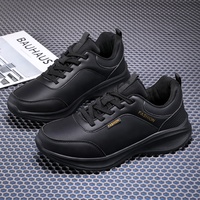 Nouvelles baskets décontractées à lacets en dentelle, souples et respirantes, noires, pour hommes, idéales pour la course estivale