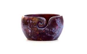Wooden Yarn Bowl Mango Wood With Leaf Colour Design Yarn Bowl Best <b>Gifts</b> <b>for</b> <b>Knitters</b> - Product Image 4