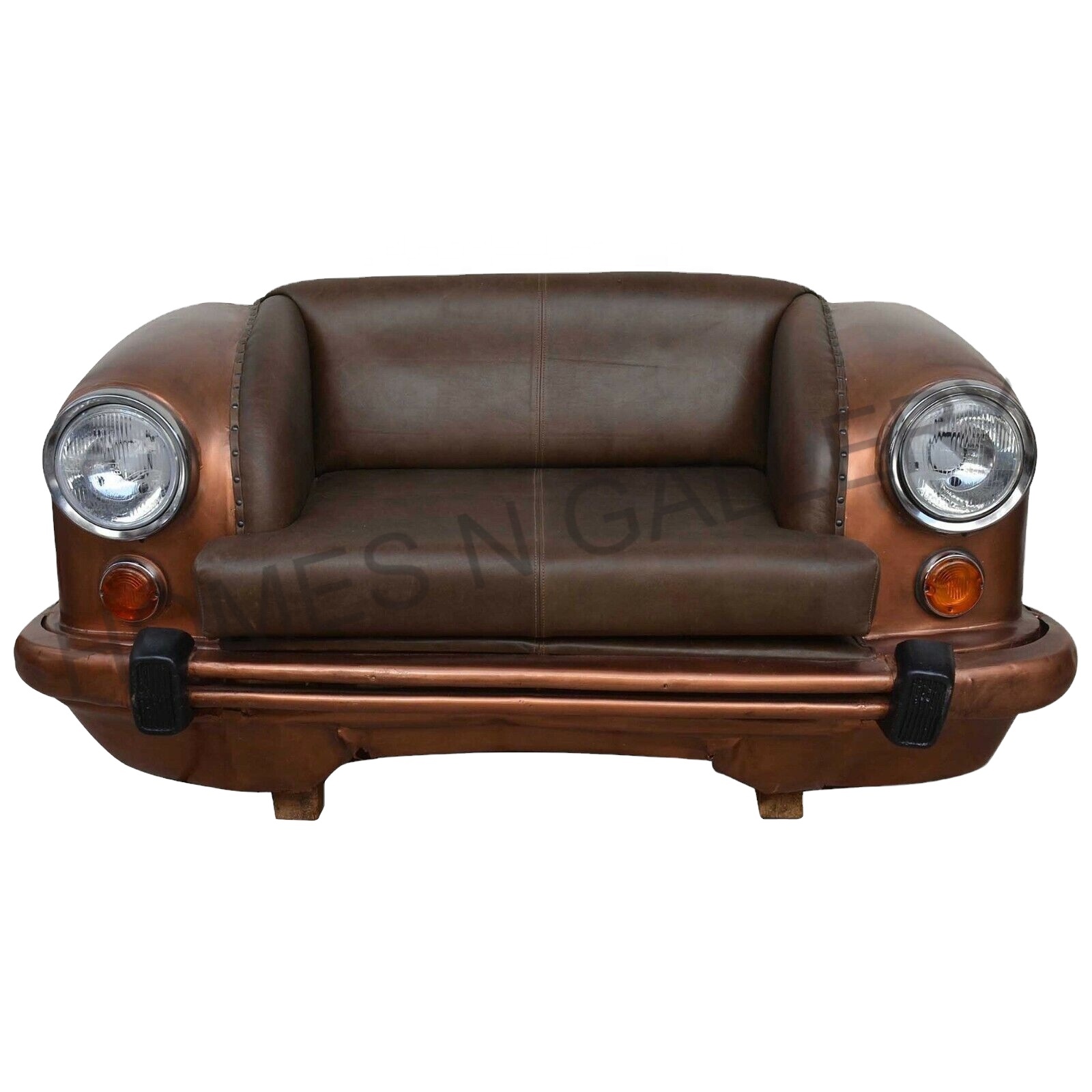 Prix de gros Design Unique Vintage rétro compartiment de voiture Table basse canapé latéral de voiture avec finition Antique meubles rétro