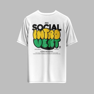 เสื้อทีเชิ้ตแนวสตรีทของผู้ชายผ้าคอตตอนรุ่นเฮฟวีเวตระบายอากาศได้ดีผ้า100% เป็นมิตรกับสิ่งแวดล้อมพิมพ์ลายสกรีนผ้าไหมสำหรับใส่ลำลอง - Product Image 2