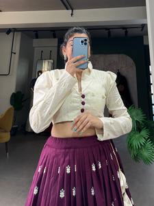 Último diseñador Pure Cotton Sequence Work Lehenga Choli por Fab Zone Indian & Pakistani Clothing - Product Image 3