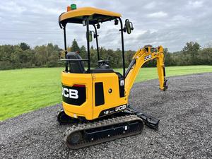 Mini-excavatrice JCB 18Z-1 de 1,8 tonne avec moteur Kohler, excavatrice sur chenilles à oscillation de queue zéro pour la construction et l'aménagement paysager - Product Image 3