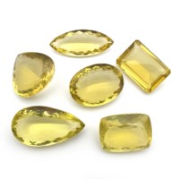 Quartz Citron Naturel, Pierre Facettée Mélangée, Gemme Jaune de 10-20mm, Pierre Précieuse en Vrac pour la Fabrication de Bijoux, Bagues, Pendentifs, Bracelets