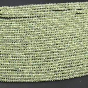 Perles de pierres précieuses en préhnite naturelle à facettes en forme de rondelle, vertes, en vrac, pour la fabrication de bijoux à la mode, collier, 4,4,5 mm - Product Image 4
