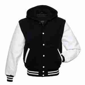 Chaqueta universitaria con soporte personalizada para hombre, bombardero de béisbol de calle, parches bordados, diseño de retazos, nueva escuela secundaria de calle alta - Product Image 3
