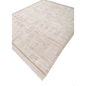 Tapis en laine afghane noué à la main, motif abstrait, couleur ivoire, Re-1548, pour salon, tapis rectangulaire pour couloir - Product Image 2