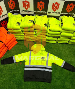 Sweat à capuche zippé en molleton de coton épais pour homme – Vêtement de travail robuste pour l'extérieur et la construction – Tenue de sécurité pour homme - Product Image 5