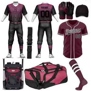 Uniformes de baseball de bonne qualité, ensembles complets, kits d'uniformes de baseball et softball en polyester pour jeunes et adultes - Product Image 3