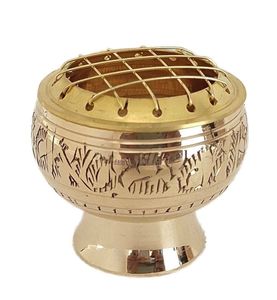 Quemador de incienso de metal hecho a mano con acabado Premium adecuado para templos rincones de oración y espacios de bienestar holístico - Product Image 5