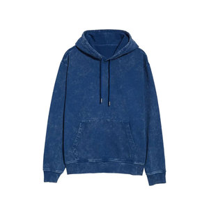 Sweat à capuche personnalisé vintage 100% coton pour l'hiver pantalon de survêtement jogging deux pièces survêtement homme lavé à l'acide - Product Image 1