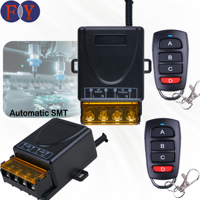 Kit Saklar Kontrol Jarak Jauh Nirkabel RF 433.92MHz Efisien untuk DIY, 30A, Sirkuit Lebar, dengan 2 Remote 4-Tombol